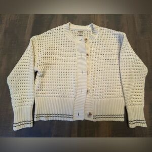 NWOT Magaschoni Cream Knit Women's Sweater